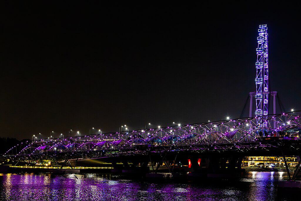 View of the bridge in Singapore