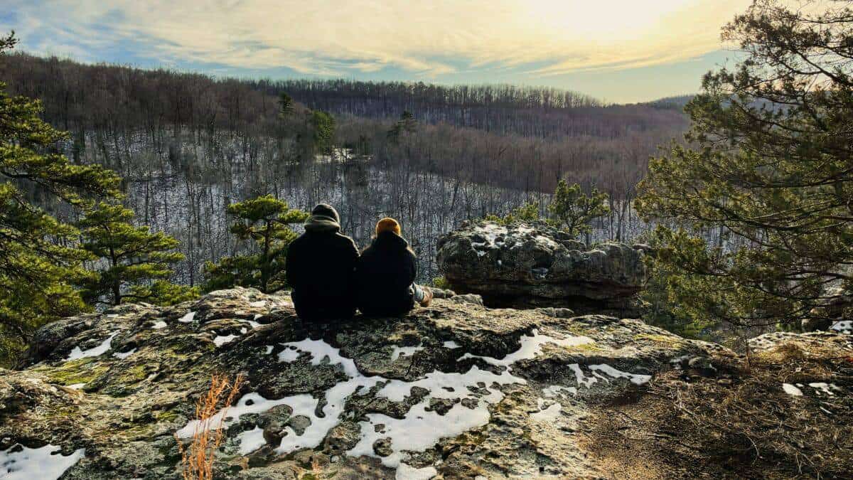 People on cliff