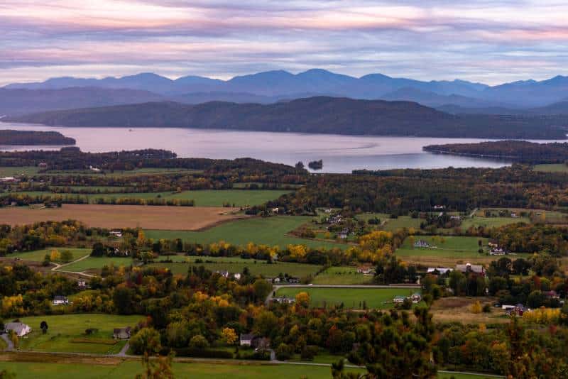Overlooking Champlain Valley in Vermont,