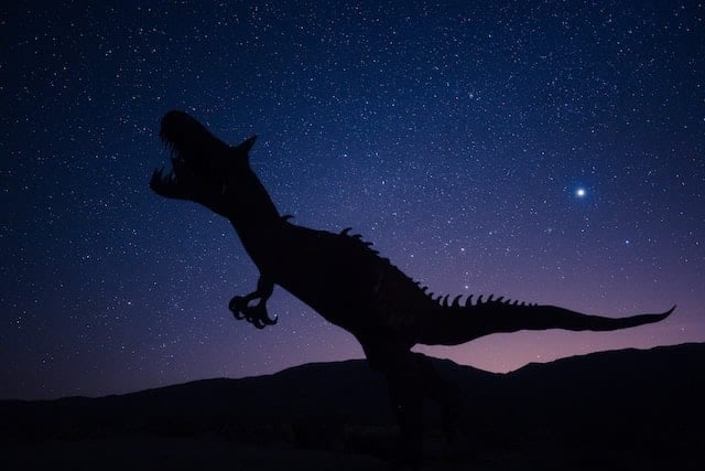 Dinosaur by night.