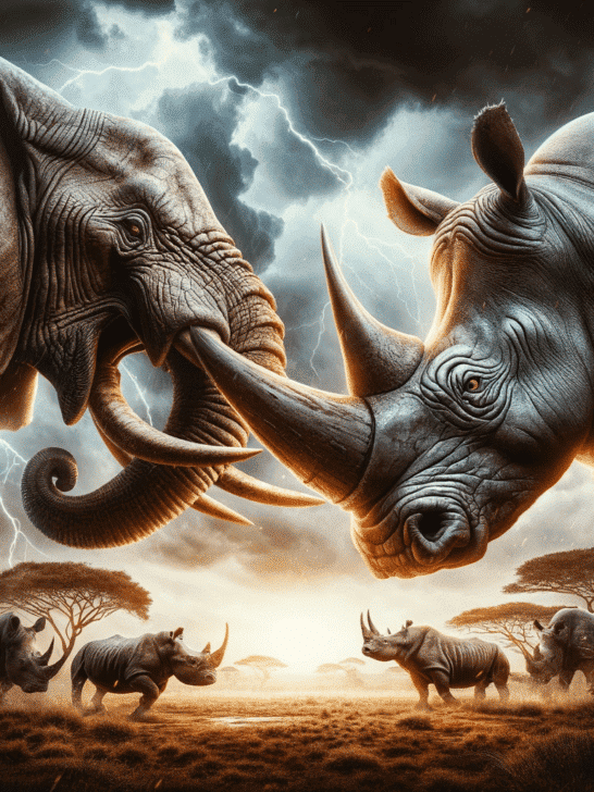 The Ultimate Wildlife Duel Between an Elephant and a Rhino