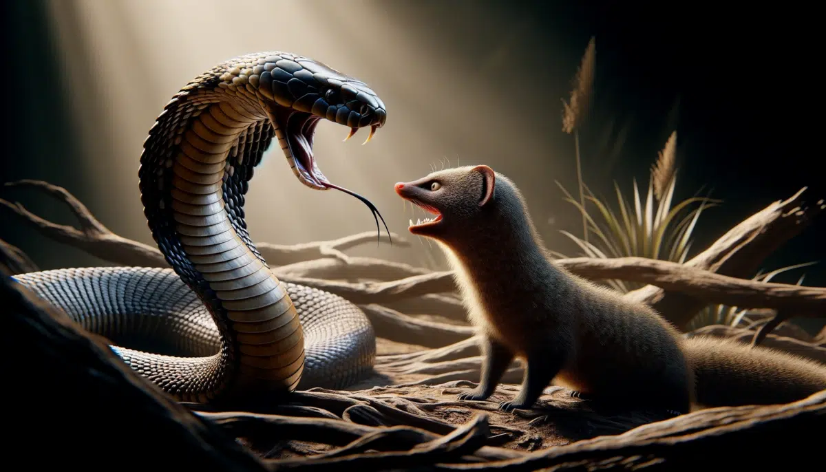 mongoose takes on a cobra