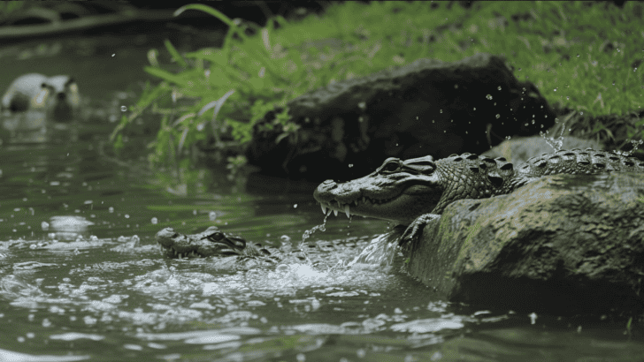First Time Ever Otter Outwits A Crocodile Caught On Camera