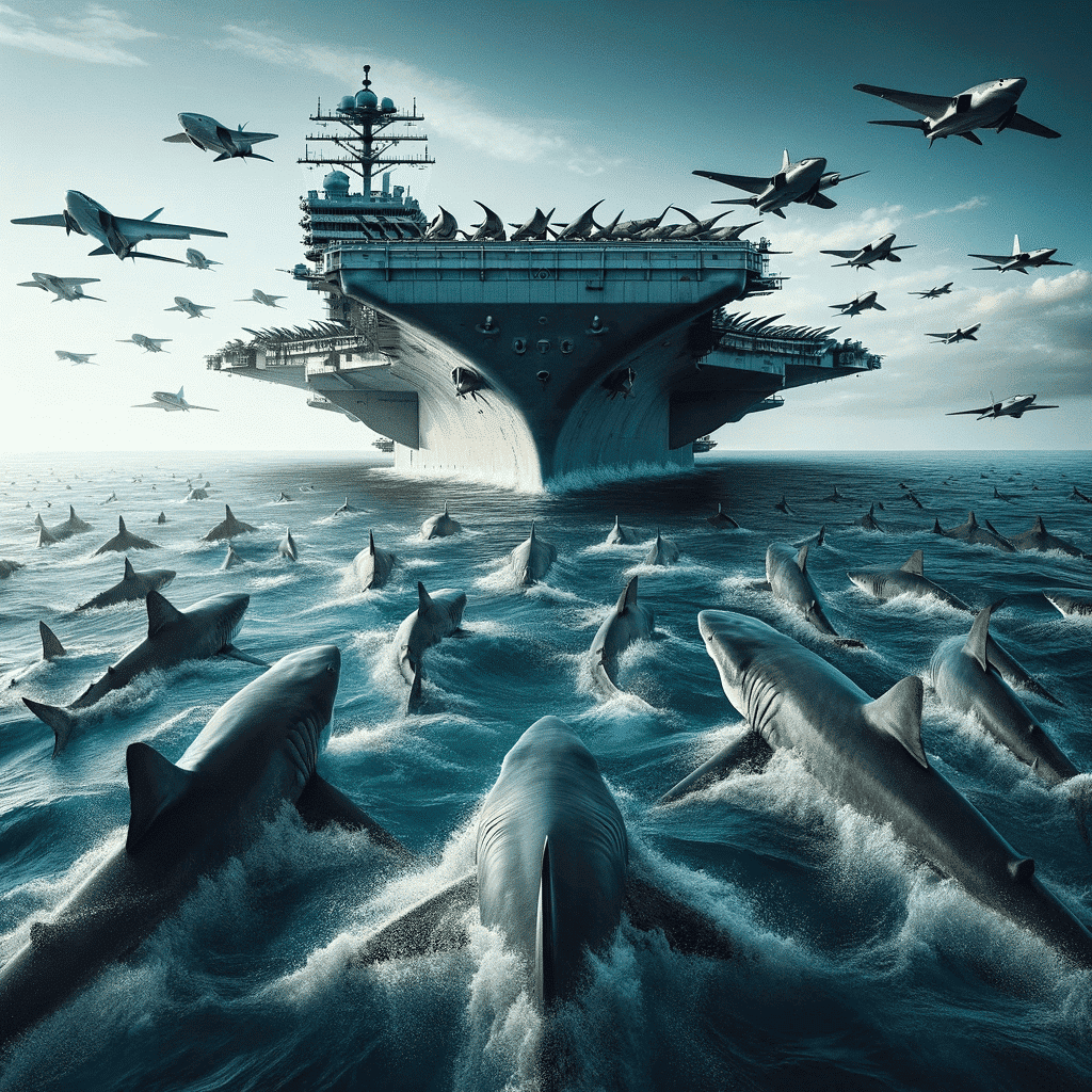 sharks-and-aircraft-carrier