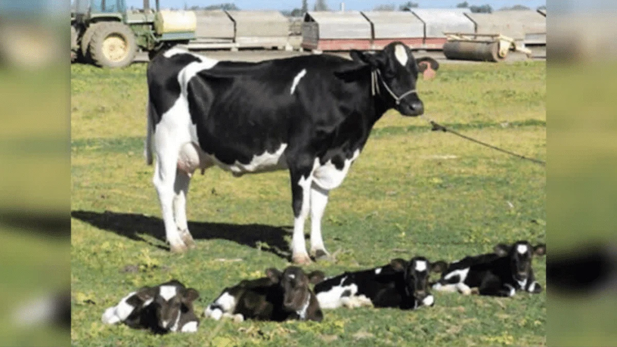 cow and quadruplets