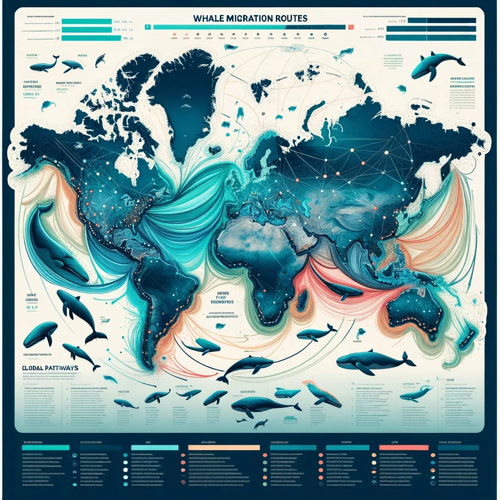 Whale Migration Routes - Animals Around the Globe