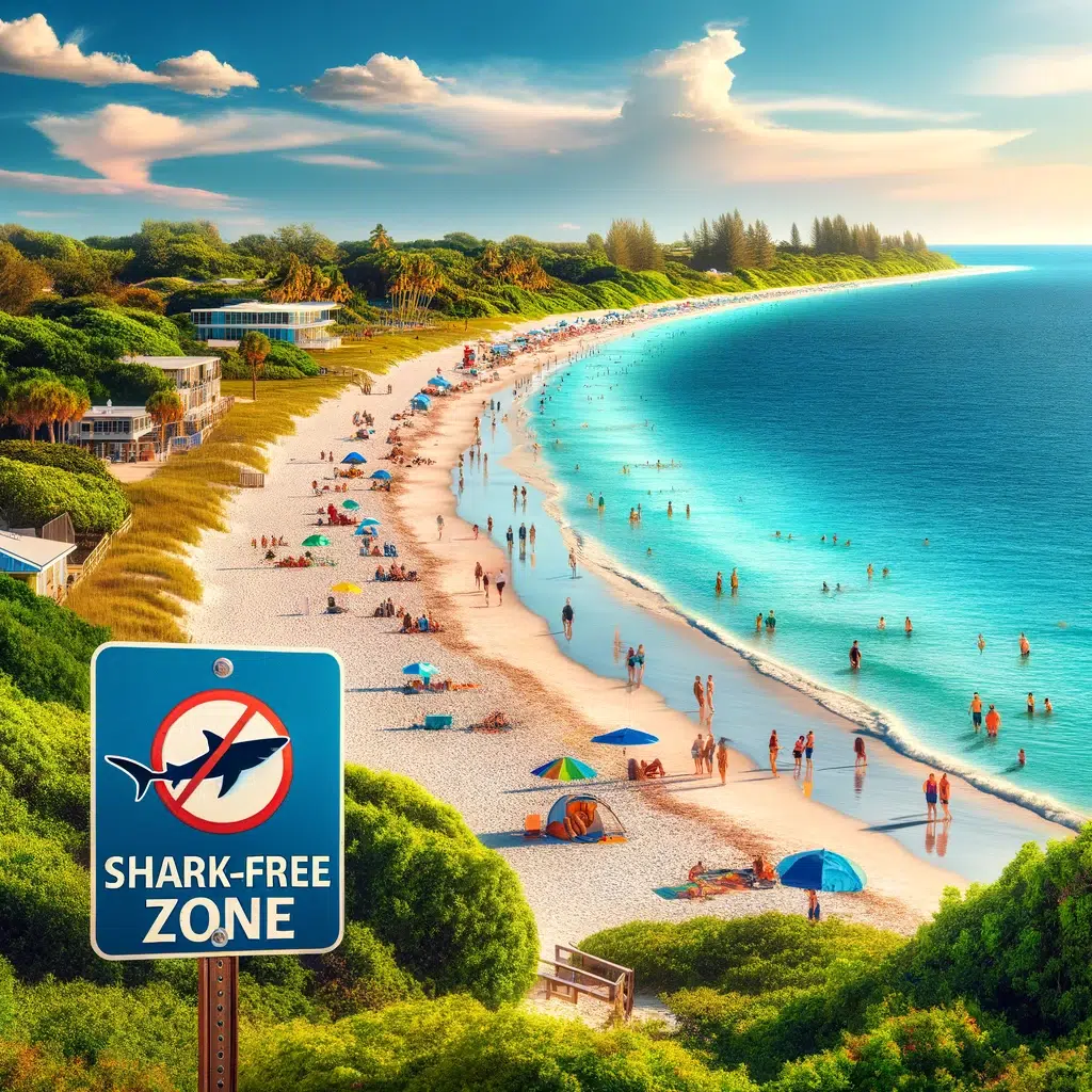 shark-free beach