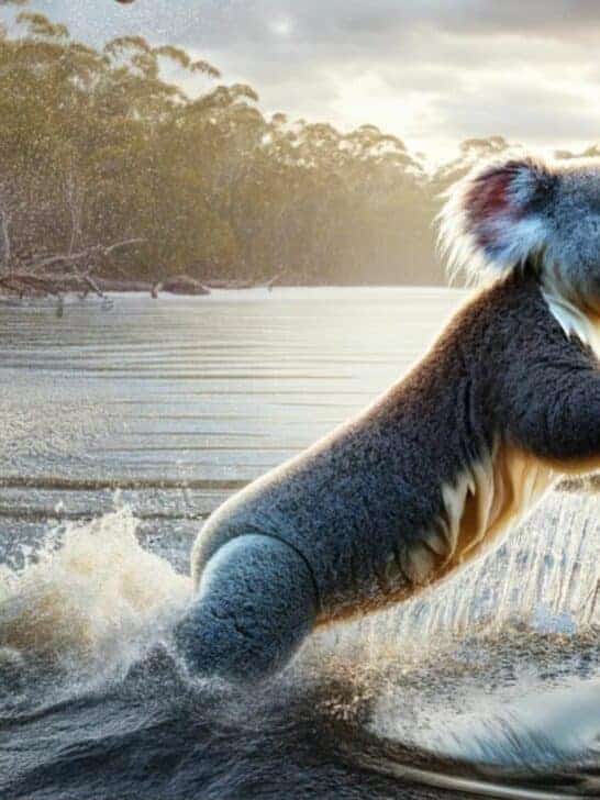 Watch Incredible Rescue: Man Leaps into Water and Saves Drowning Koala
