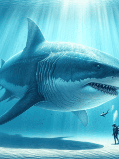 Megalodon size in comparison to human size