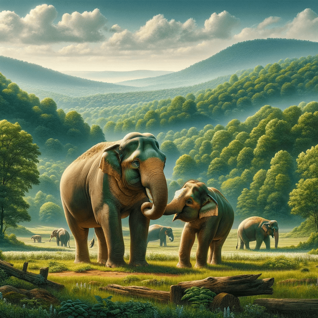 elephant makes a friend
