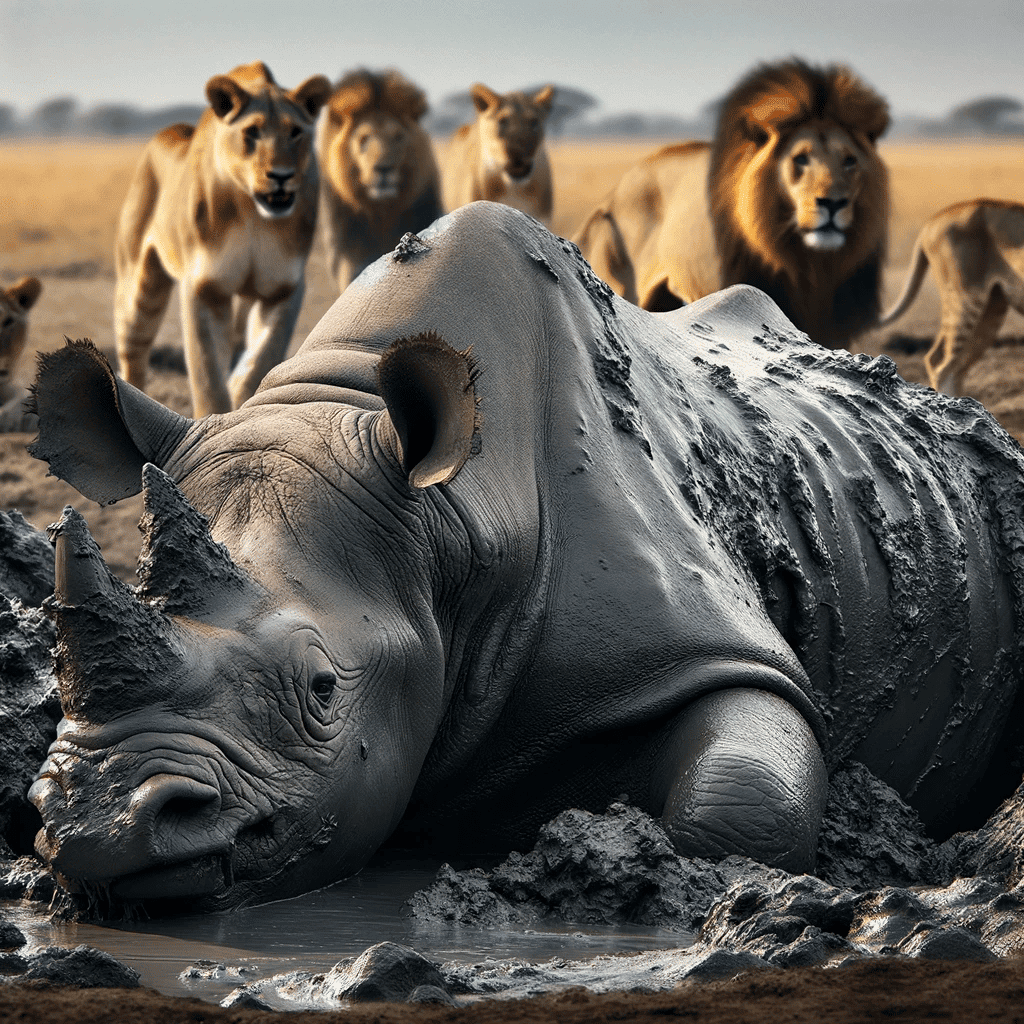 hero elephant saves rhino