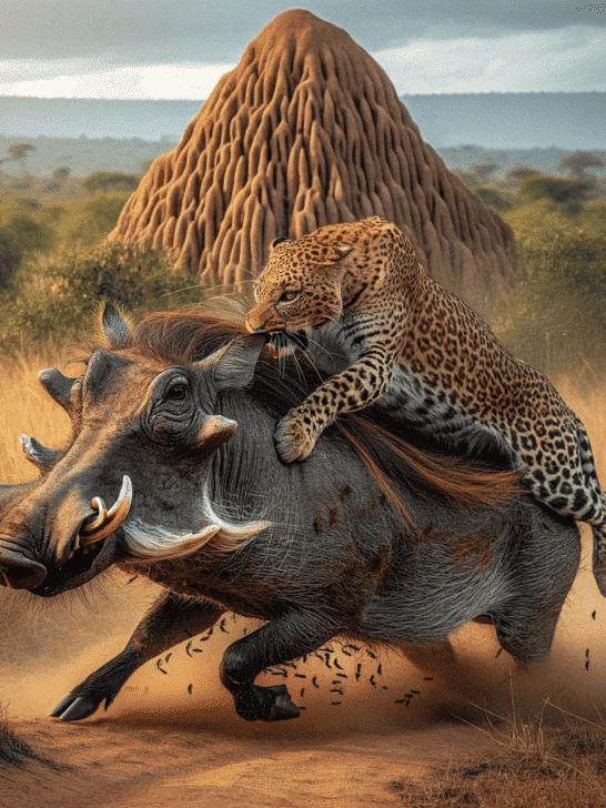 Watch: A Warthog’s Fight for Life Against a Determined Leopard