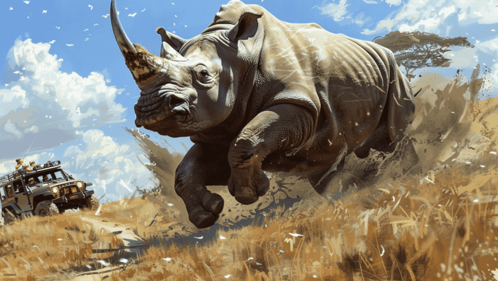 Rhino Chase on Safari Ends in Jeep Crash in India