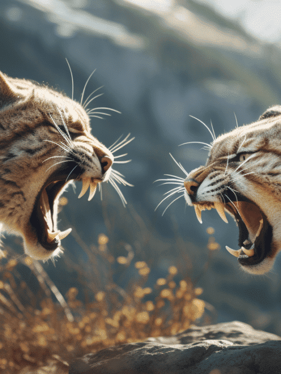 Watch Rare Footage: Two Lynxes Yelling At Each Other