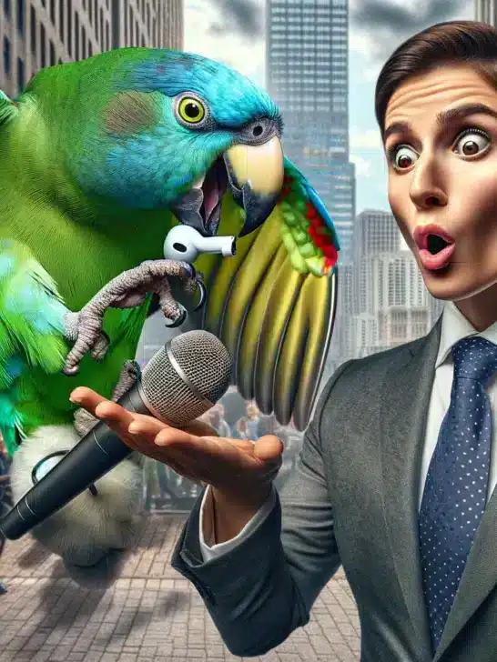 See How This Parrot Interrupts a News Reporter