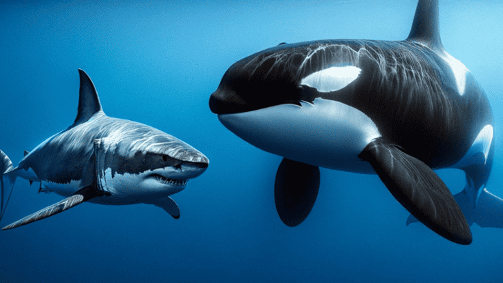 Watch: A Massive Orca Hunting A Great White Shark