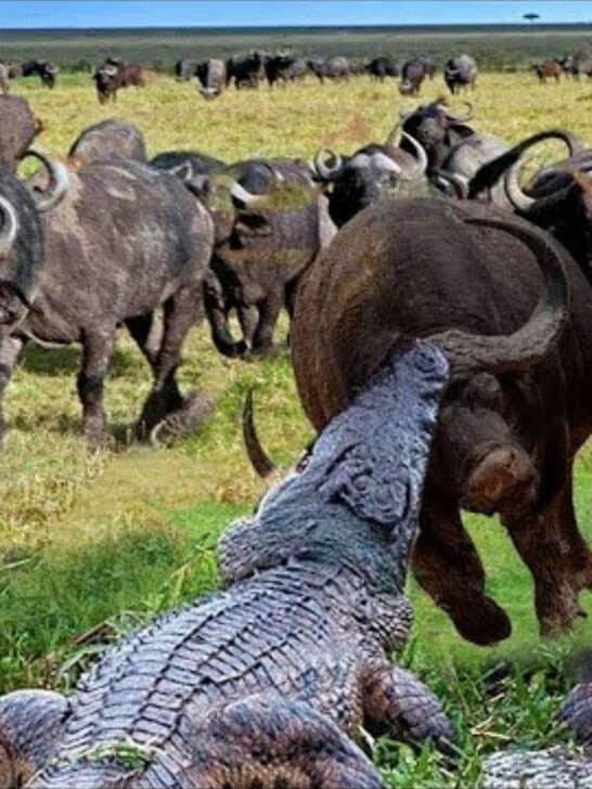 Ruthless Crocodile Targets Buffalo’s Face in Shocking Attack (2min Video)