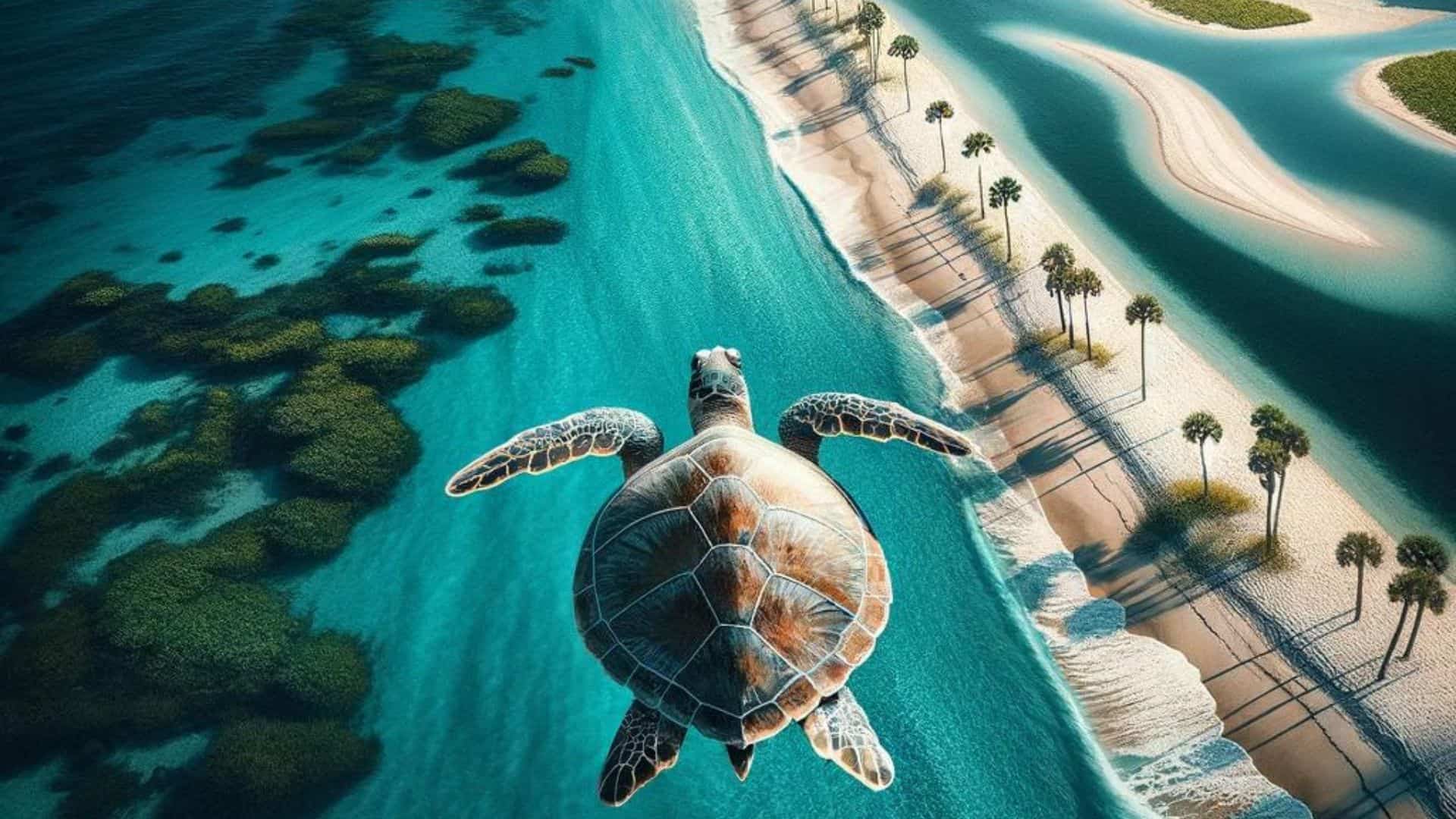 Sea Turtles' Journey Along Florida
