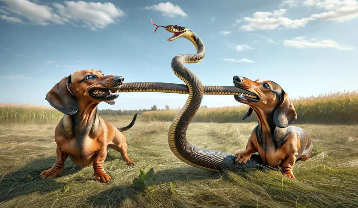 snake vs. dogs