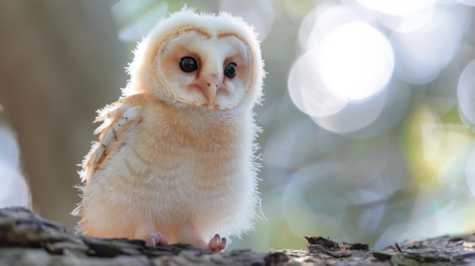 Watch Incredible Cute Barn Owl Baby Hears Thunder for the First Time Ever