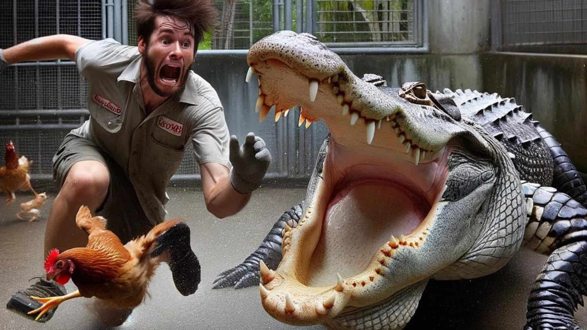 Alligator Goes Zoo Keeper