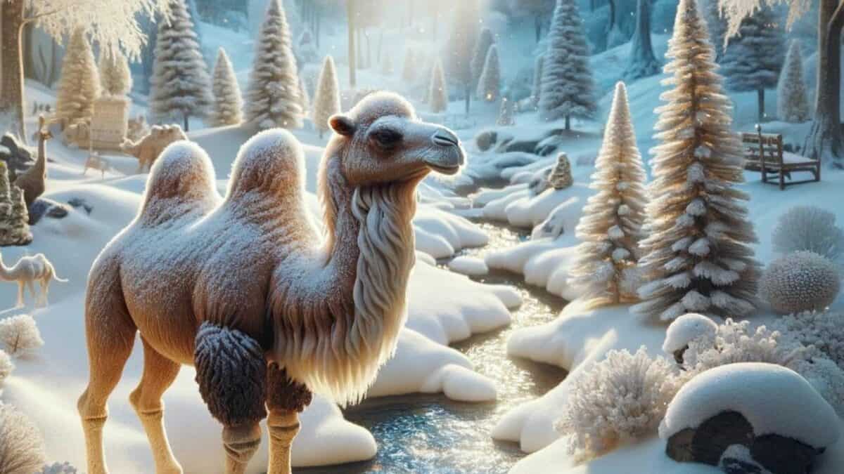 Camel Sees Snow