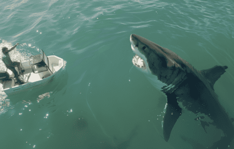 Fearless Man Decides to Swim with a Great White Shark