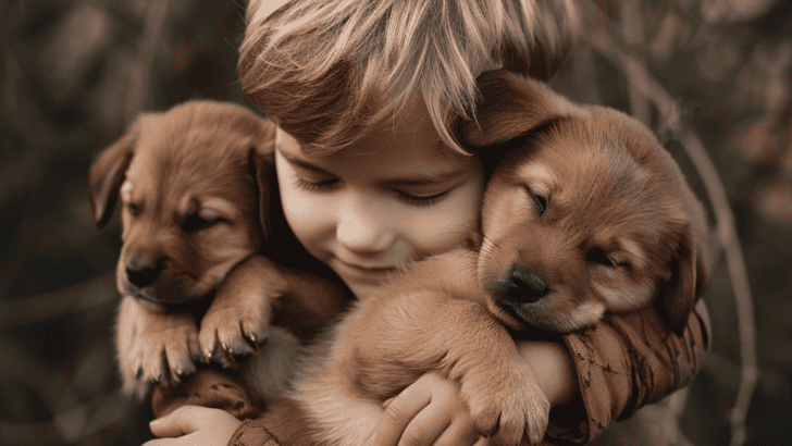 Watch: 5-Year-Old Boy Rescuing Abandoned Puppies