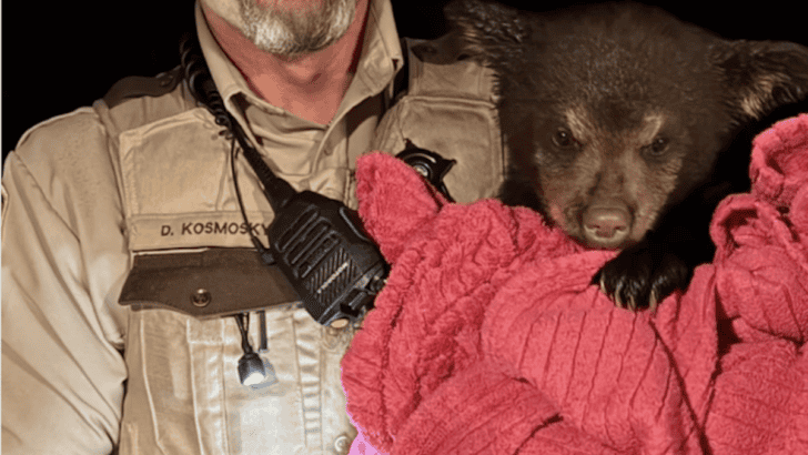 Man Rescues A Bear Cub When Separated From Its Mom