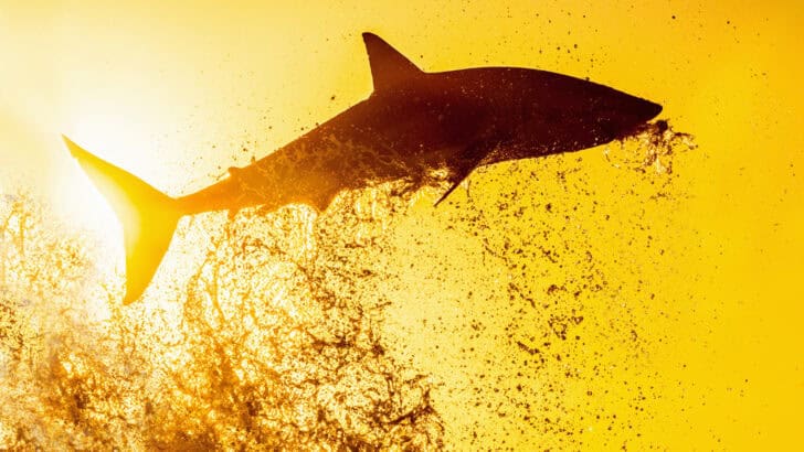 Incredible Footage of a Great White Shark Breaching Off California Coast