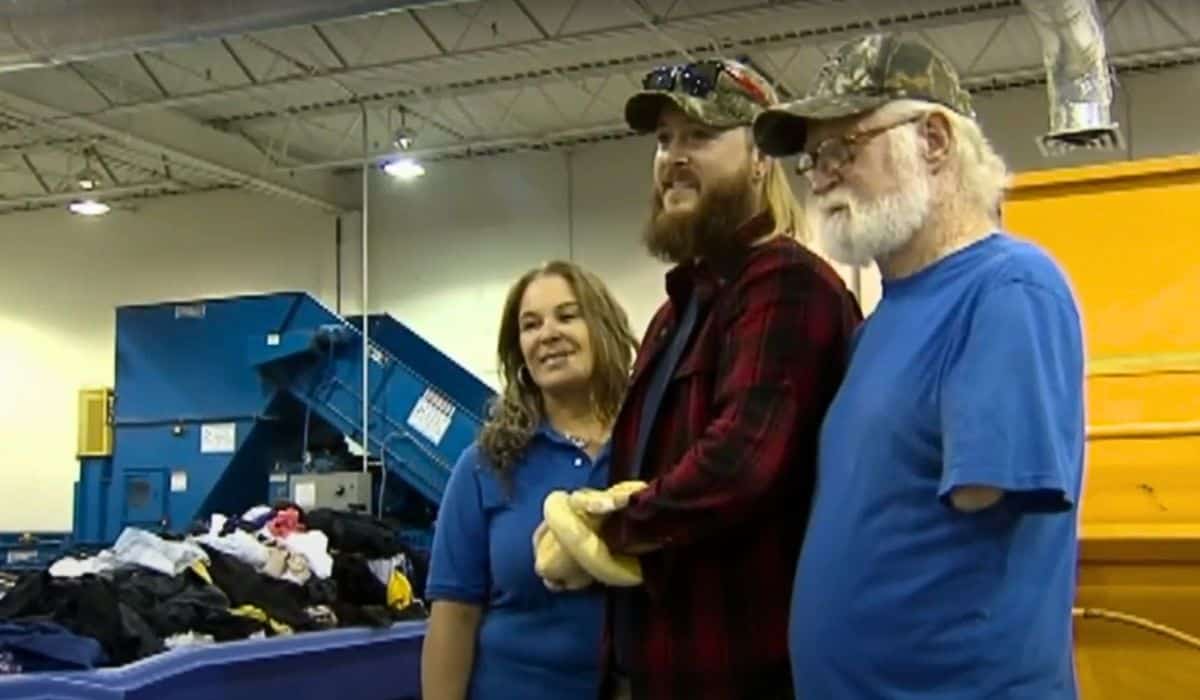 goodwill worker finding boa constrictor