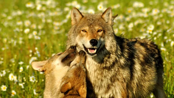 Remarkable One-Eyed Yellowstone Wolf Celebrates 10th Litter of Pups at Age 11