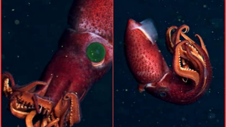 Strawberry Squid with Different Colored Eyes Spotted Off California Coast Amazes Scientists