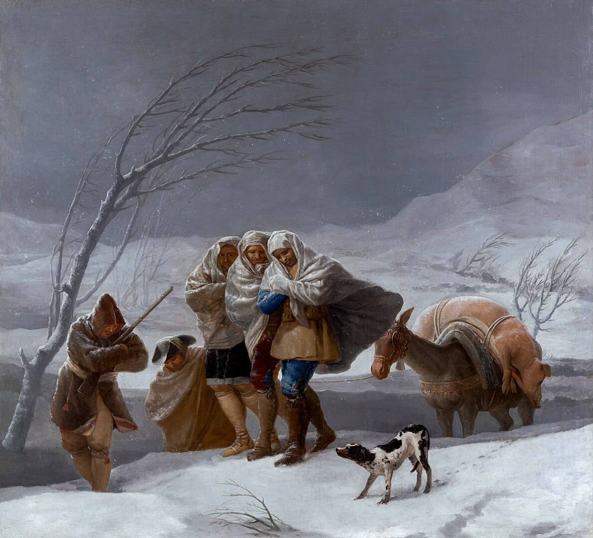 An old oil painting illustrating how dogs have been loyalty protecting us for centuries