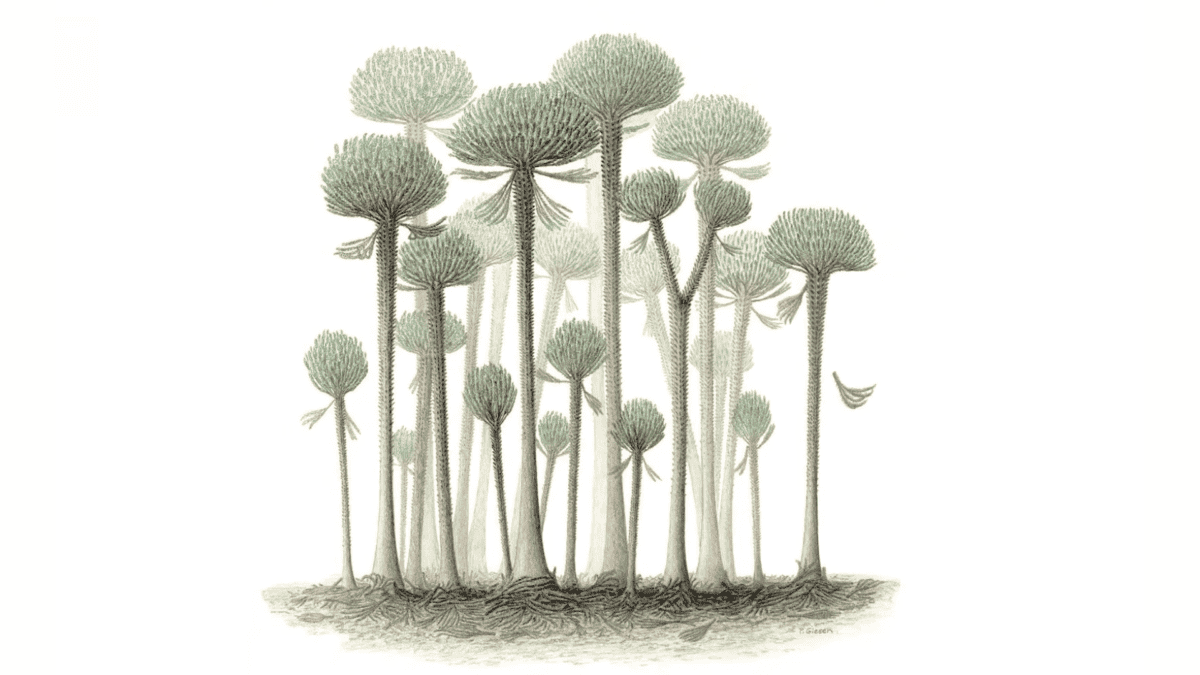Illustration of Earth's earliest forest