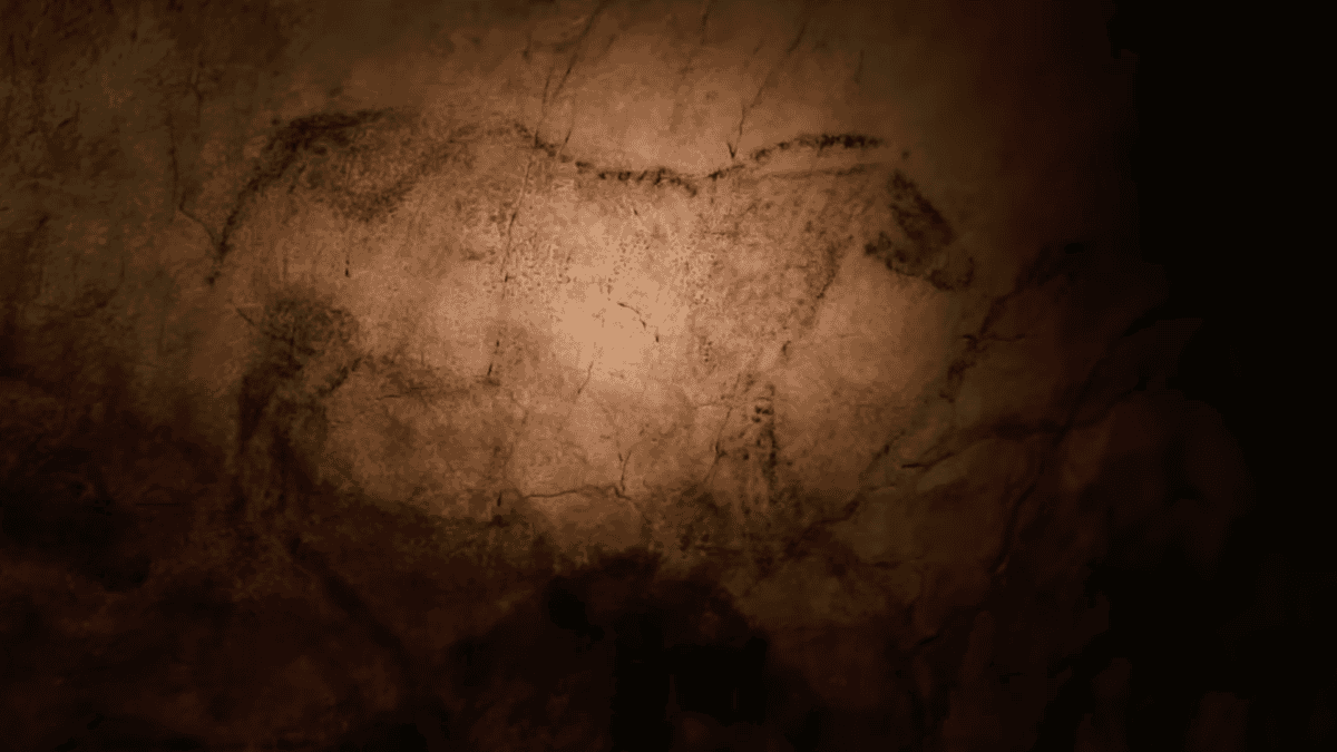 Cave paintings are often hidden in the dark.