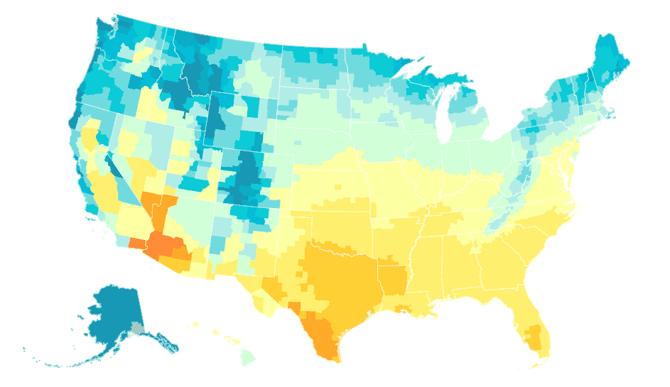 How Climate Change Will Transform Your US County by 2040 - Hotter Days Ahead