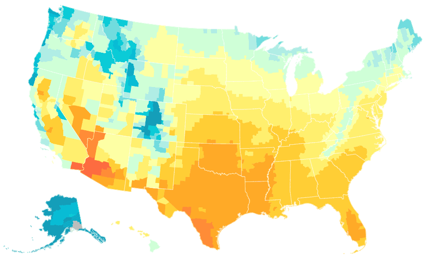 How Climate Change Will Transform Your US County by 2040 - Hotter Days Ahead