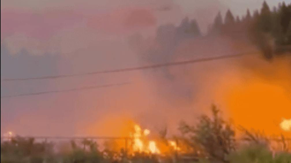 Great Smoky Mountains National Park wildfire. Image by Newsweek via YouTube.