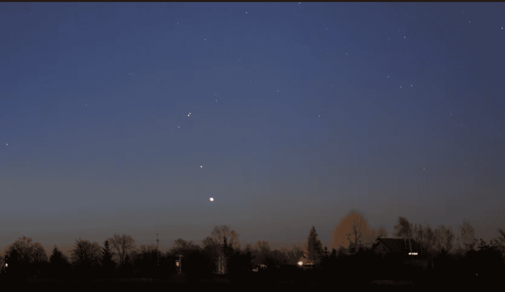 Rural areas with minimal light pollution.