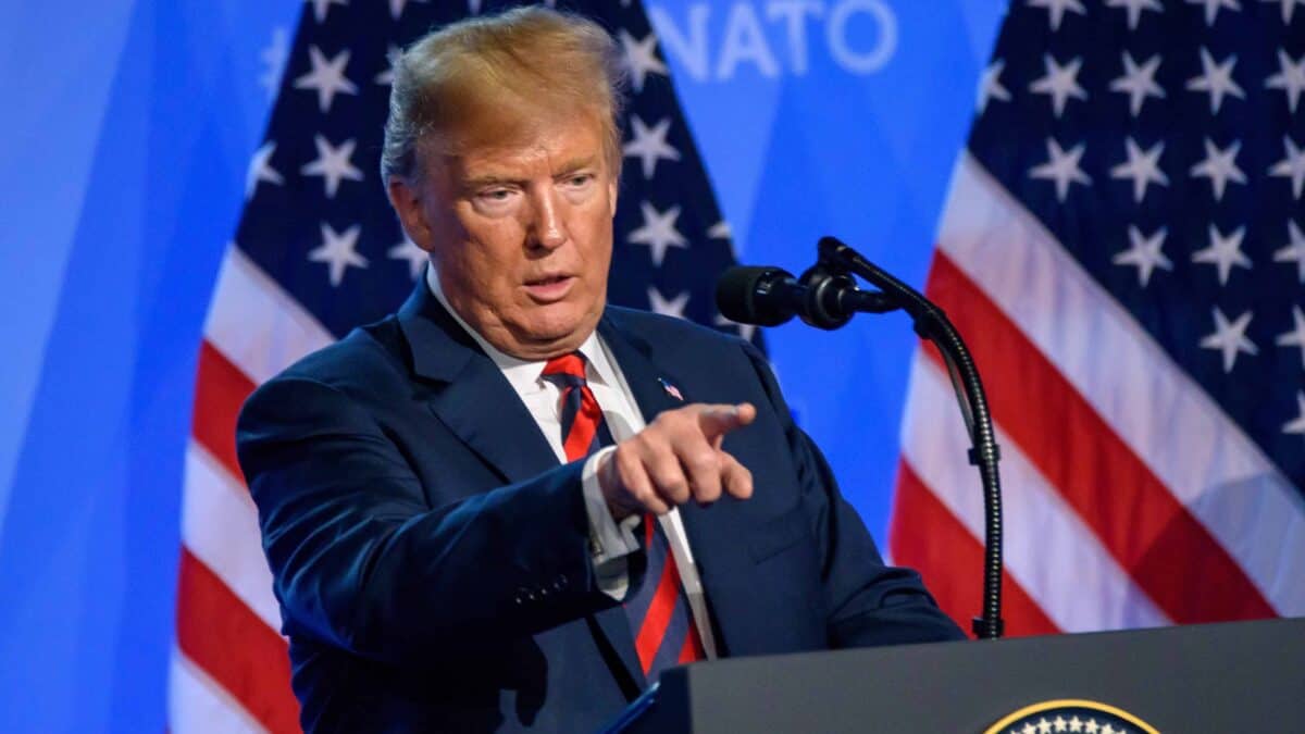Donald Trump in Brussels, Belgium. Image by gints.ivuskans via Depositphotos.