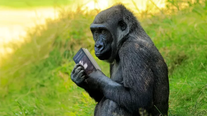 Gorilla Reads Emily Brontë’s Wuthering Heights at Lincoln Park Zoo