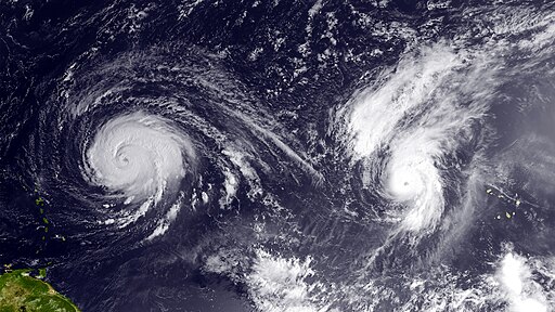 Hurricanes Igor and Julia churn in the Atlantic Ocean