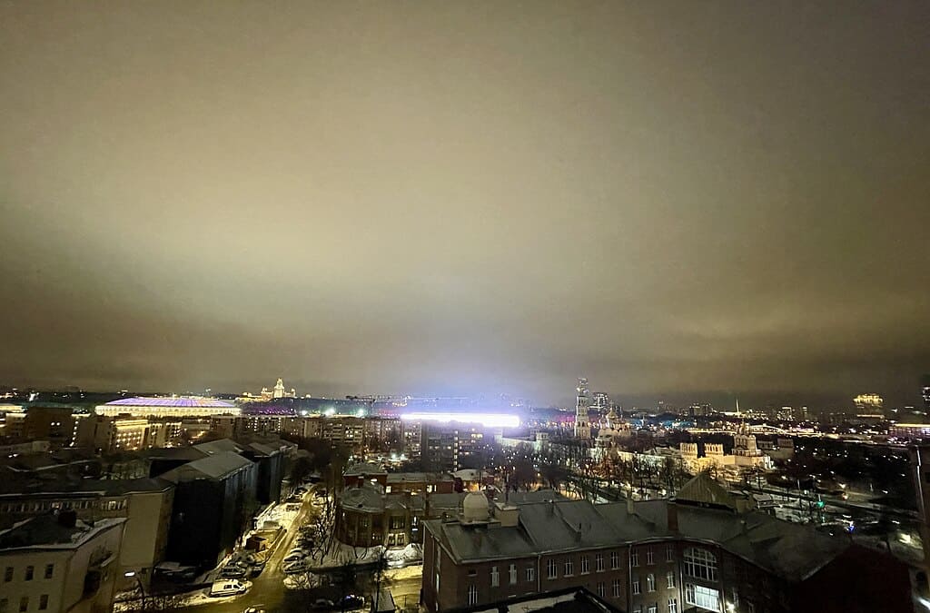 Light pollution in Moscow