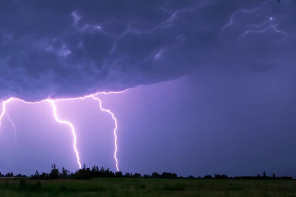 Ray. Lightning. Electric storm