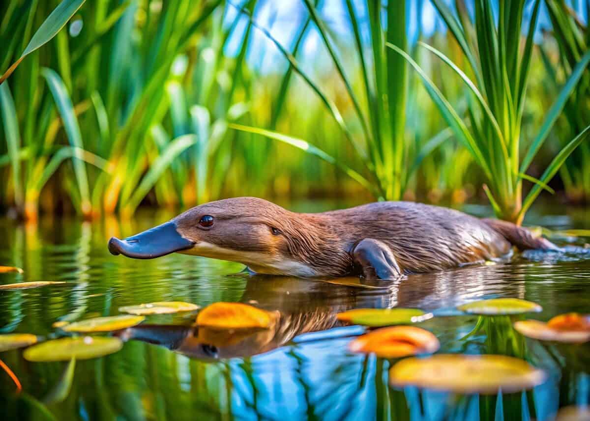 platypus, mallard, nature, duck, animal, plumage, wildlife, water, meadow, ai generated