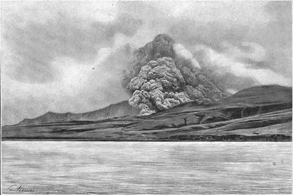 Eruption of Mount Pele.