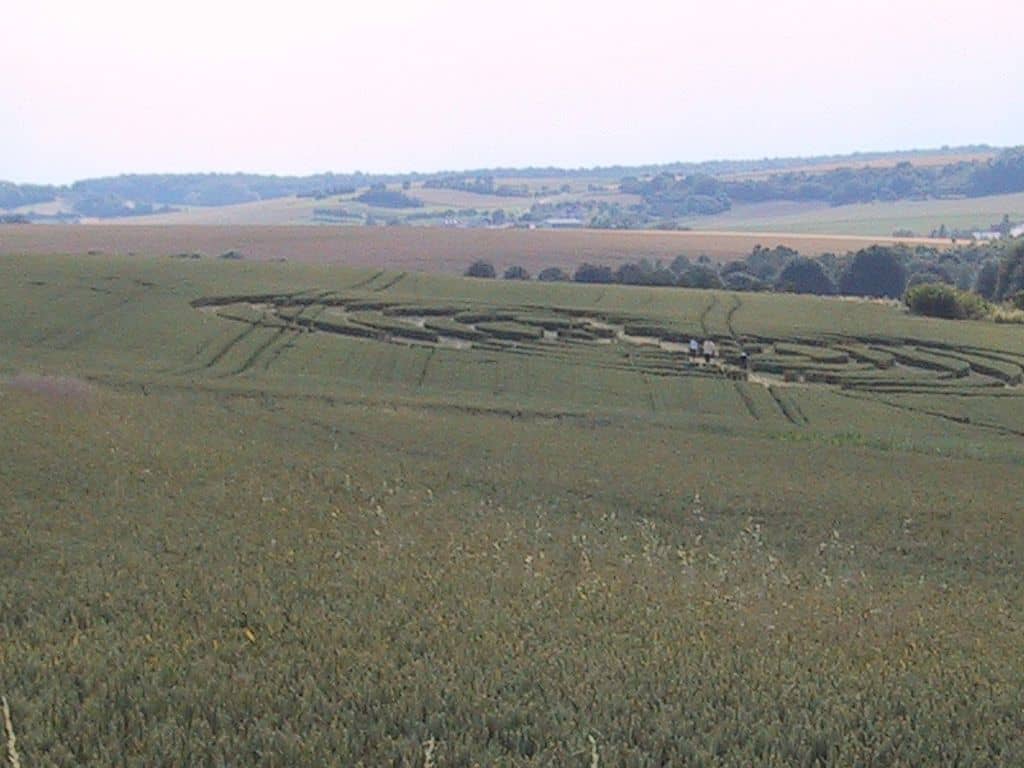 Ein Kornkreis aus Bedersdorf, leider aber eine F&auml;lschung des de:S&uuml;dwestrundfunks en: A crop circle (found in Bedersdorf) and a fake by S&uuml;dwestrundfunk