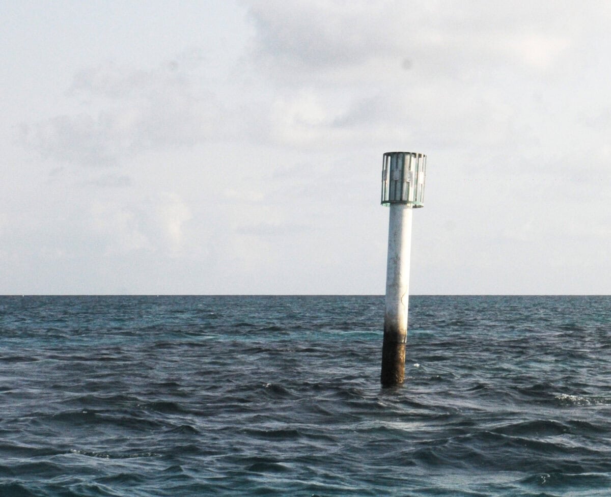 Bermuda reef marker. 