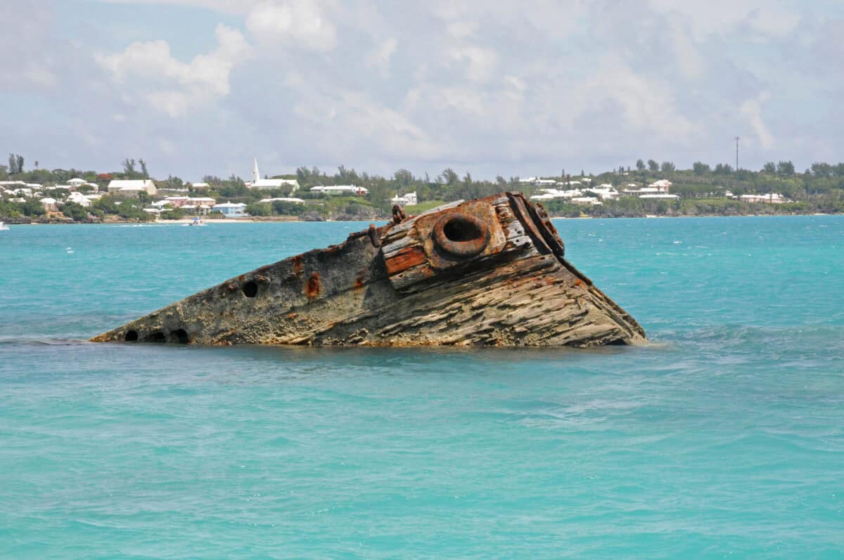 Wrecked ship